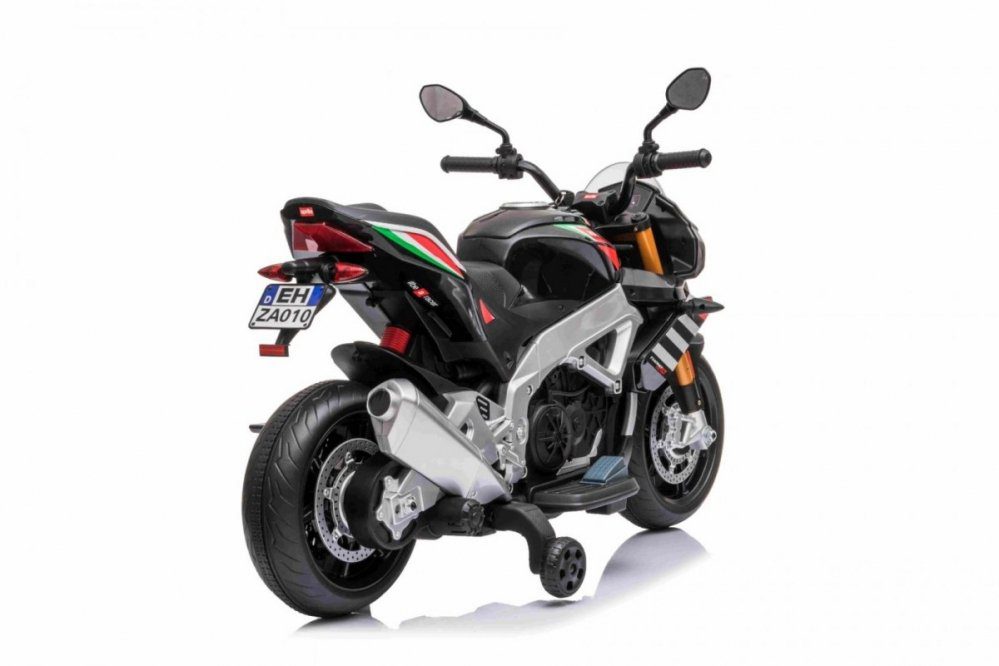 Aprilia Tuono V4 Kindermotor 12V Zwart Rood – EVA-banden - leder zitje