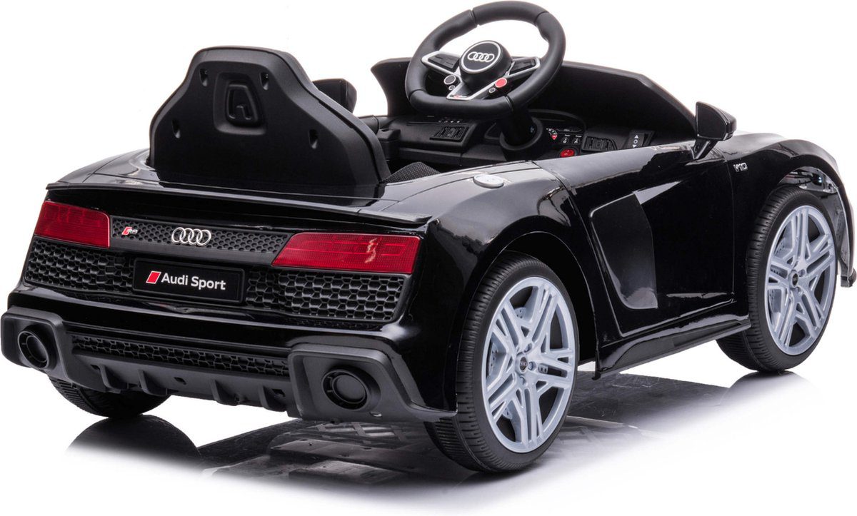 Audi R8 Kinderauto 12V Zwart – Afstandsbediening, EVA-banden en Kunstleren zitje