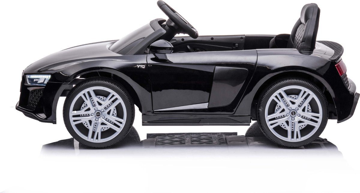 Audi R8 Kinderauto 12V Zwart – Afstandsbediening, EVA-banden en Kunstleren zitje