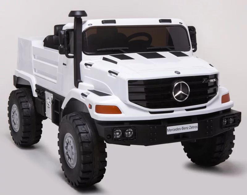 Mercedes-Benz Zetros Elektro-Kinderauto 12V weiß mit Fernbedienung