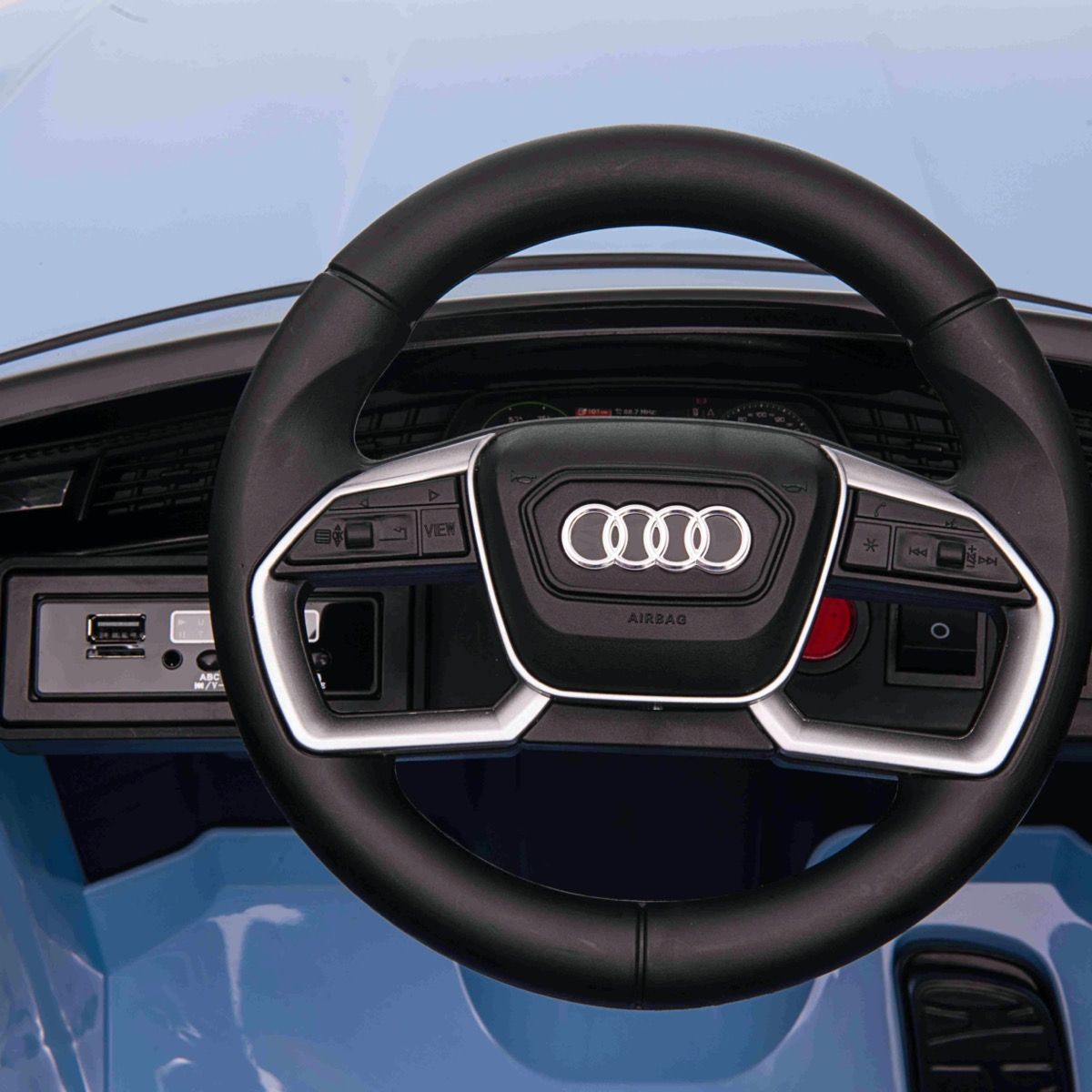 Audi E-tron Elektro-Kinderauto 12V schwarz mit Fernbedienung