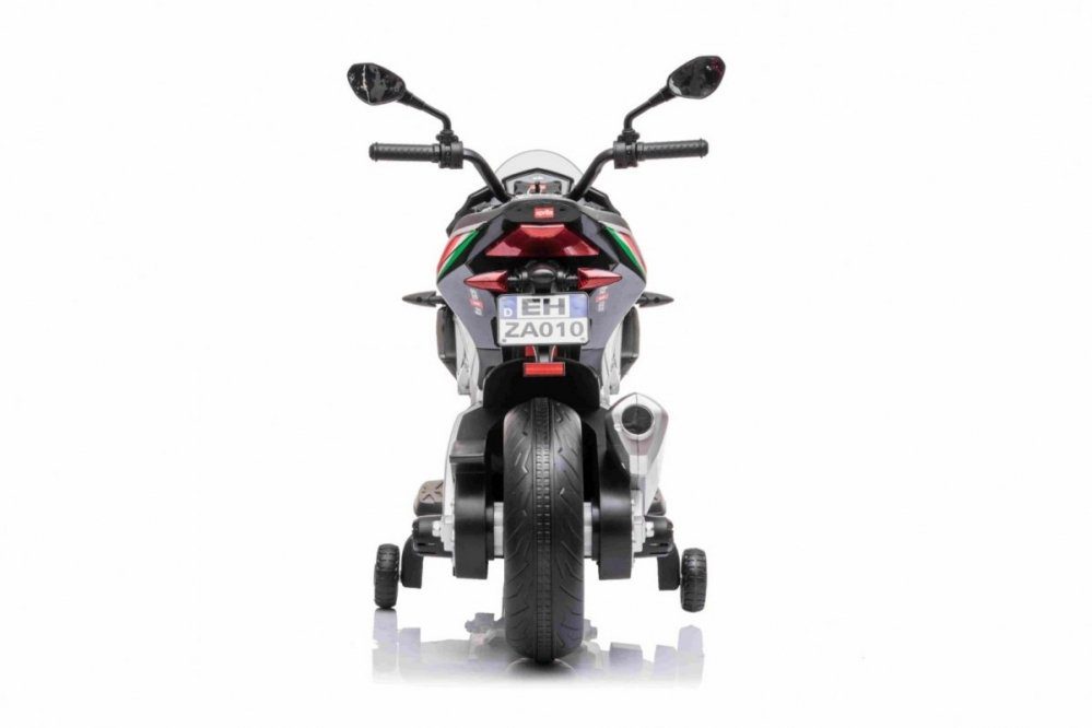 Aprilia Tuono V4 Kindermotor 12V Zwart Rood – EVA-banden - leder zitje