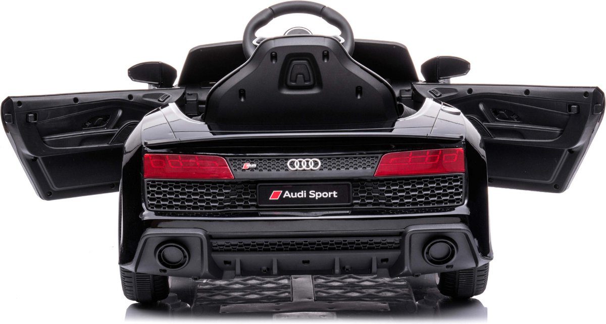 Audi R8 Kinderauto 12V Zwart – Afstandsbediening, EVA-banden en Kunstleren zitje