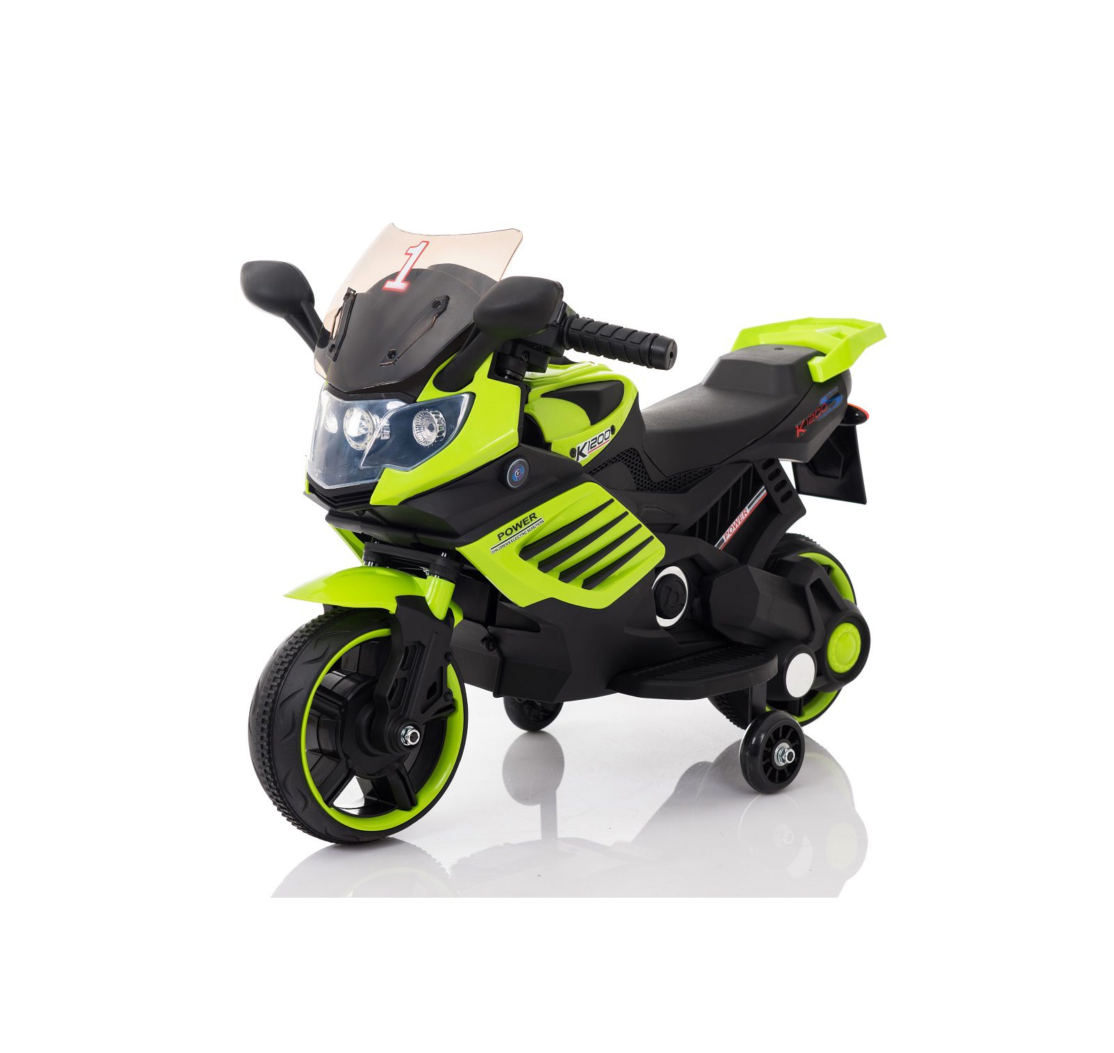 BMW K1200S Look kinder motor 6v groen/zwart met geluidjes