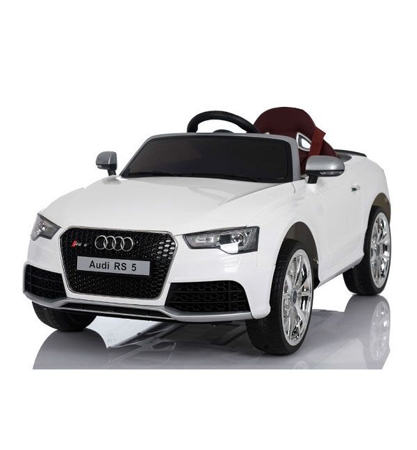 AUDI RS5 WIT 12V 2,4G LEDEREN STOEL