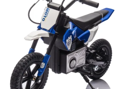 Elektrische Crossmotor Kinderen 24V – 200W Naafmotor, LED Verlichting, bluetooth & Schokdempers (5-15 Jaar)